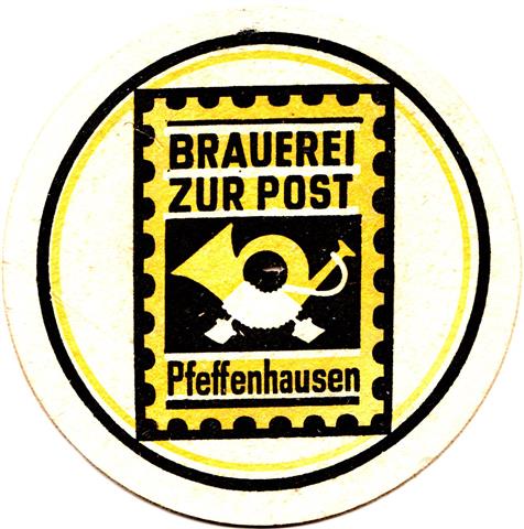 pfeffenhausen la-by zur post rund 1a (215-brauerei zur post-schwarzgelb)